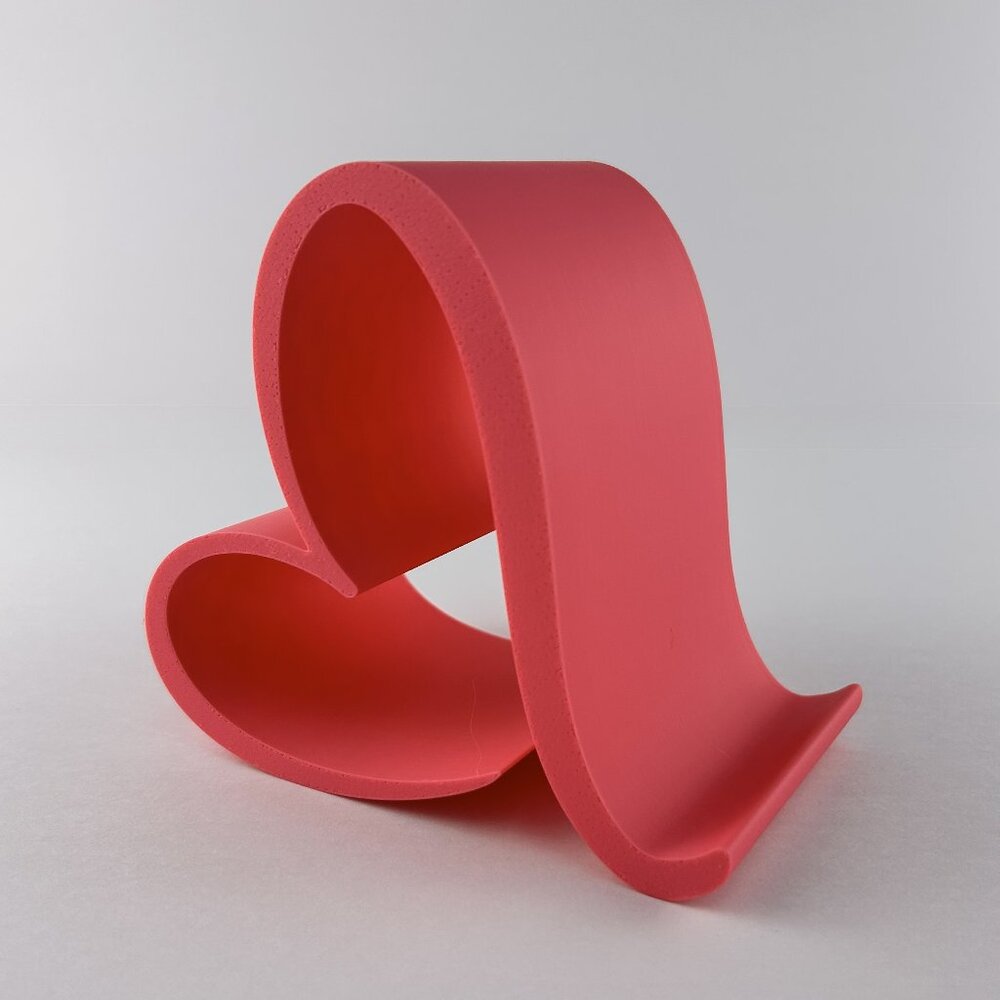 3D-Printed Heart-shaped Phone Stand/Holder in Hot Pink - NEW